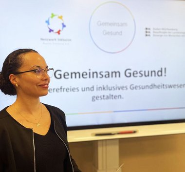 Foto der Projektkoordinatorin von "Gemeinsam Gesund" Nadège Louis 